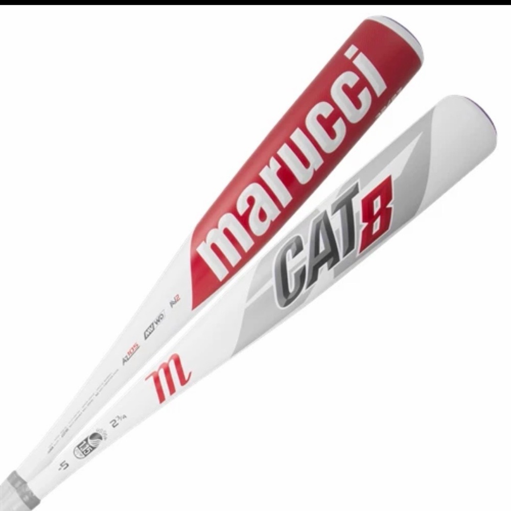 Red and White Baseball Bat